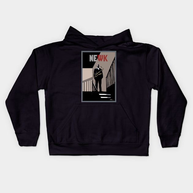 Newk poster Kids Hoodie by Keithhenrybrown